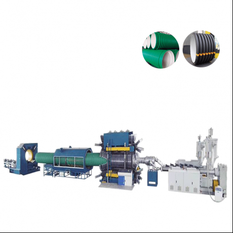 HDPE, PP тік типті қос қабырғалы гофрленген құбыр және ПВХ қырлы құбырлы экструзия желісі